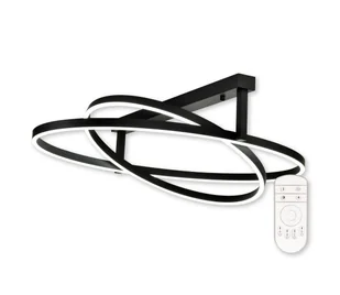 Top Light - LED Ściemnialny żyrandol natynkowy 2xLED/25W/230V czarny + pilot - Lampy sufitowe - miniaturka - grafika 1