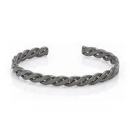 Bransolety męskie - Bransoletka metalowa w kolorze srebrnym EM 16 - EM Men's Accessories - miniaturka - grafika 1