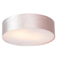 Oprawy, klosze i abażury - QAZQA Lampa sufitowa różowa 40 cm ze złotym wnętrzem - Drum - miniaturka - grafika 1