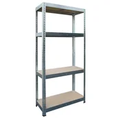 Szafy i regały magazynowe - Regał RP 100, 1500 x 700 x 300, 4 półki , ocynk Metalkas - miniaturka - grafika 1