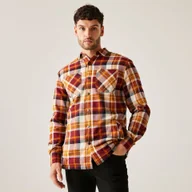 Koszule męskie - Regatta Męska koszula Thamos Brązowy w kratę, Cotton, Rozmiar: S - miniaturka - grafika 1