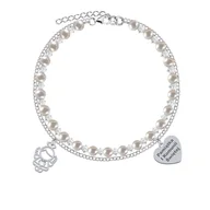 Biżuteria dla dzieci - I KOMUNIA ŚWIĘTA Bransoletka z Aniołkiem srebro - miniaturka - grafika 1