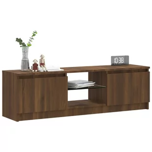 Lumarko Szafka pod TV z LED, brązowy dąb, 120x30x35,5 cm - Szafki RTV - miniaturka - grafika 8
