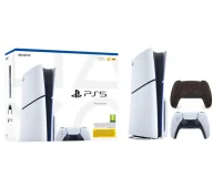 Konsole Playstation - Sony PlayStation 5 Slim E Chassis PS5 1TB z napędem + Dodatkowy Pad Czarny - miniaturka - grafika 1