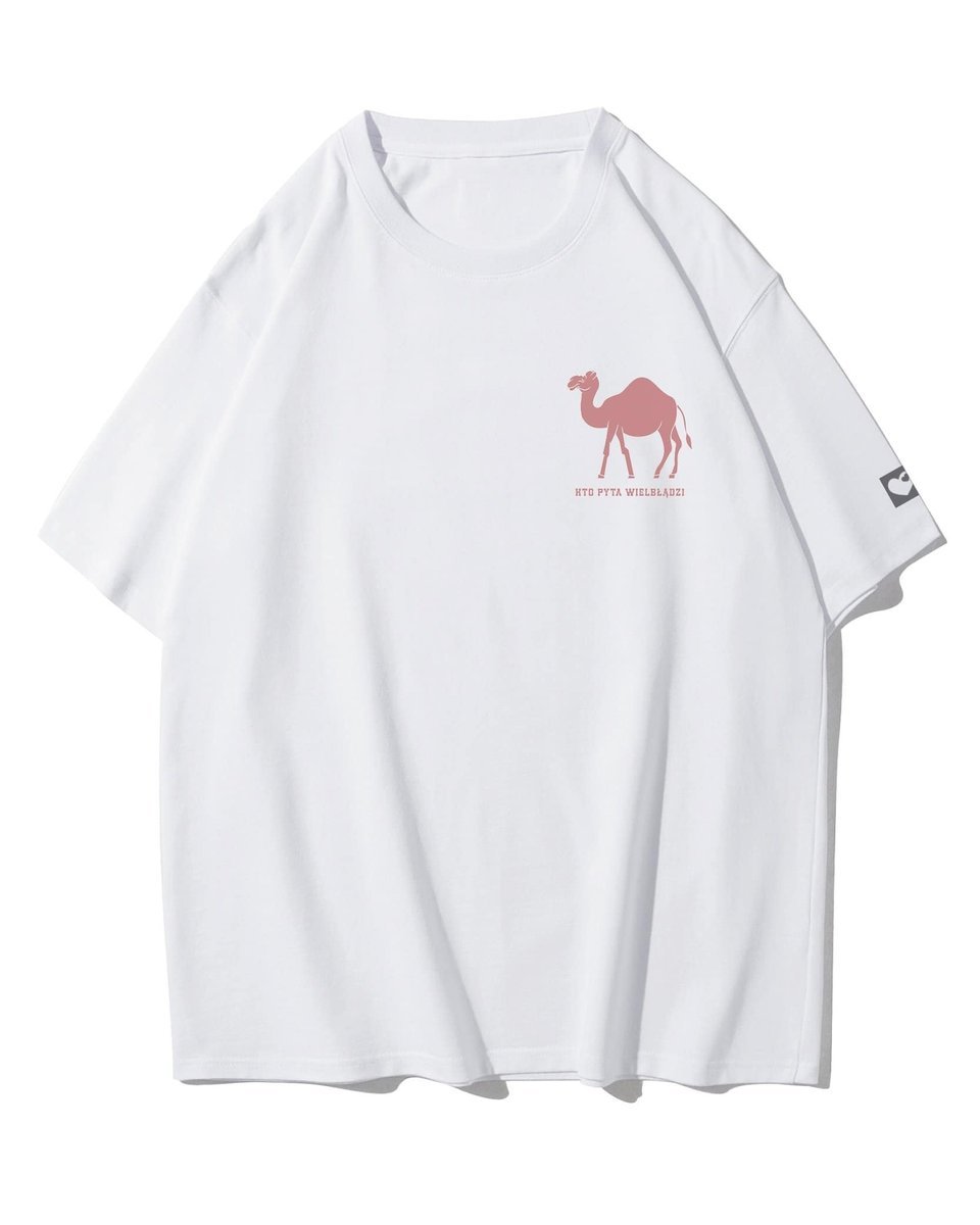 Koszulka oversize Wielbłądzi Humor Śmieszne Zwierzęta Biały XL