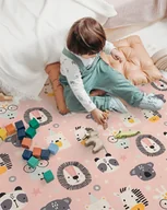 Maty piankowe - Mata Edukacyjna Do Raczkowania I Zabawy Dla Dzieci I Niemowląt 150X150 Cm Różowa / Hamur Home - miniaturka - grafika 1