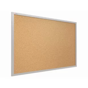 Tablica korkowa 100x80 cm rama drewniana lakierowana SZARA - Tablice i flipcharty - miniaturka - grafika 1