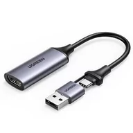 Adaptery i przejściówki - Redukcja UGREEN USB, USB-C/HDMI (40189) Szara - miniaturka - grafika 1