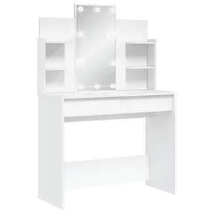 Toaletka z oświetleniem LED, biała, 96x40x142 cm  Lumarko! - Toaletki - miniaturka - grafika 3