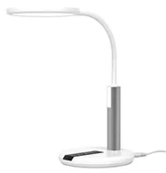 Lampy stojące - Biała lampka biurkowa LED z elastycznym ramieniem - 12X A683 Dagna - miniaturka - grafika 1