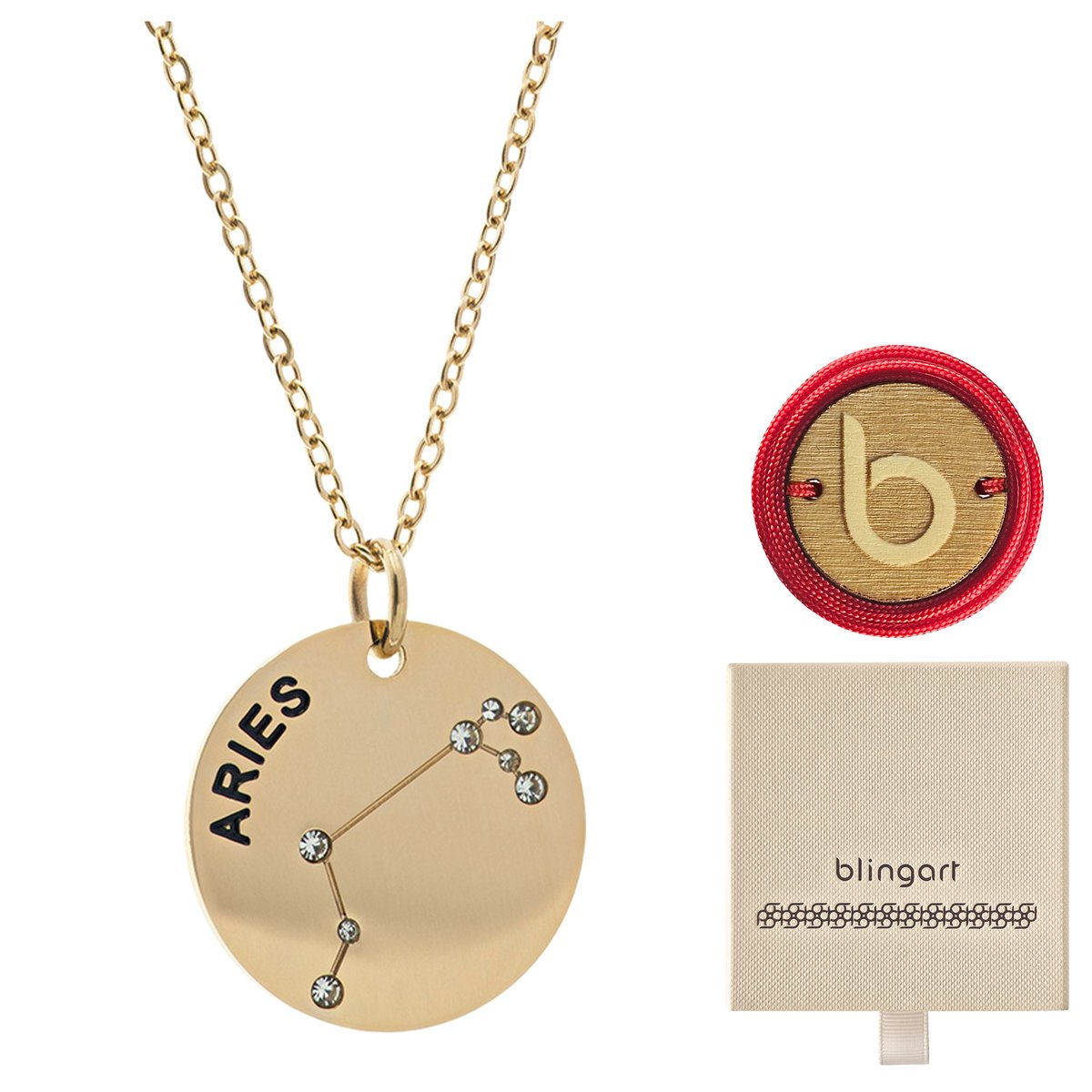 Naszyjnik celebrytka Baran znak zodiaku pozłacany damski BLINGART