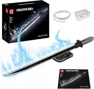 Klocki - Klocki Mould King 10138 Star Wars Darksaber miecz świetlny 116 cm diody LED - miniaturka - grafika 1