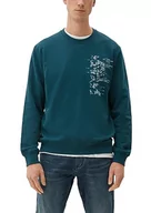 Bluzy męskie - s.Oliver bluza męska długi rękaw, Niebieski zielony, 3XL - miniaturka - grafika 1