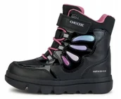 Śniegowce damskie - Geox Willaboom Dziecięce Śniegowce Czarne 28 Ż_C - miniaturka - grafika 1