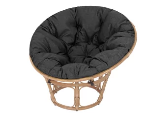 Poduszka na fotel ogrodowy Papasan/Jordrup, Soa, Czarny Ekolen, 114 cm - Poduszki ogrodowe - miniaturka - grafika 1