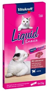 Vitakraft Cat Liquid-Snack z Wątróbka i biotyna 6x15g [58066] - Przysmaki dla kotów - miniaturka - grafika 1