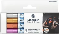 Przybory szkolne - Schneider Marker akrylowy Paint-It Metallic (srebrny, złoty, miedziany, fioletowy) 2 mm 4 szt. - miniaturka - grafika 1