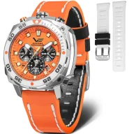 Zegarki męskie - Zegarek Vostok Europe Systema Periodicum Neon pomarańczowy VK67-650A723 - miniaturka - grafika 1