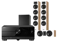 Kino domowe - Yamaha RX-A6A (czarny) + Diva 6 + 7 (dąb) + BASSO 880 (czarny) - miniaturka - grafika 1