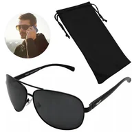 Okulary przeciwsłoneczne - Okulary Przeciwsłoneczne Polaryzacyjne Prius Aviator Pilotki PRM-28 + Etui - miniaturka - grafika 1
