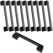 Zawiasy, okucia i inne akcesoria - 10 szt. uchwytów meblowych, rozstaw osi 160 mm - czarne uchwyty do drzwi kuchennych, uchwyty barowe, czarne uchwyty kuchenne, 160 mm - miniaturka - grafika 1