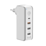 Ładowarki do telefonów - BUDI Budi Ładowarka sieciowa 48W 2x USB 1x PD 1x QC3.0 z obrotową wtyczką i timerem BD301TE - miniaturka - grafika 1