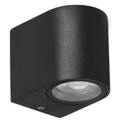 Lampy ogrodowe - Lampa ścienna balkonowa Lobelia 21-32287 Candellux IP44 zaokrąglona czarna - miniaturka - grafika 1