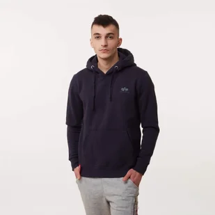 Alpha Industries BASIC HOODY SMALL LOGO REP. BLUE - Bluzy męskie - miniaturka - grafika 1