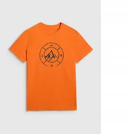 Koszulki męskie - 4F T-SHIRT MĘSKI M3138 POMARAŃCZ M - miniaturka - grafika 1