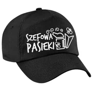 Czapki damskie - Czapka Z Daszkiem "Szefowa Pasieki", Czarna - Cza8 - miniaturka - grafika 1