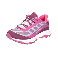 Buty dla chłopców - Merrell Dziecięce buty Moab Speed Niskie wodoodporne trampki turystyczne, Szary/jagodowy, 36 EU - miniaturka - grafika 1