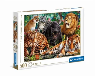 Clementoni Puzzle 500 HQ Wild Cats - - Puzzle - miniaturka - grafika 1