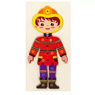 Puzzle drewniane - Zawody - Strażak - Puzzle - miniaturka - grafika 1