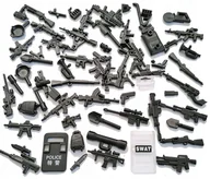 Klocki - BRONIE ZESTAW - klocki akcesoria figurki broń zestaw płytka karabin wojsko - miniaturka - grafika 1