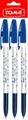 Długopisy - Długopis Superfine niebieski 3 szt. - TOMA - miniaturka - grafika 1