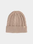 Czapki damskie - 4F Czapka zimowa damska - brązowa Uniwersalny - miniaturka - grafika 1