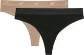 Bielizna sportowa damska - Majtki damskie stringi 4F F031 2-pak multikolor 4FWMM00UPTSF031 90S M - miniaturka - grafika 1