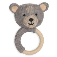 Gryzaki dla dzieci - Jollein gryzak silikonowy z grzechotką Miś BEAR - miniaturka - grafika 1