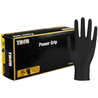 Rękawiczki jednorazowe - Thor Power Grip, rękawice nitrylowe, niejałowe, bezpudrowe, czarne, rozmiar XL, 50 sztuk - miniaturka - grafika 1