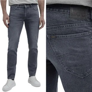 Lee DAREN Dark Midnight DżINS PROSTE SZARE SPODNIE JEANSOWE GRAFIT W33 L34 - Spodnie męskie - miniaturka - grafika 1