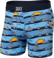 Majtki męskie - SAXX Bokserki męskie SAXX ULTRA Boxer Brief Leniwa rzeka - niebieskie S - miniaturka - grafika 1
