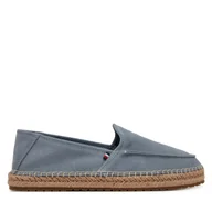 Espadryle męskie - Espadryle Tommy Hilfiger Hilfiger Flex Espa Suede Loafer FM0FM05392 Szary - miniaturka - grafika 1
