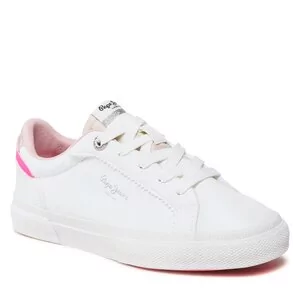 Tenisówki Pepe Jeans - Kenton Basic Girl PGS30549 White 800 - Trampki damskie - miniaturka - grafika 1