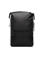 Plecaki - Rains Plecak Buckle Rolltop Rucksack 13720 Czarny - miniaturka - grafika 1