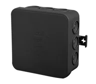 Puszki elektryczne i akcesoria - E12 Puszka natynkowa 85x85x39, 12 membran, czarny, IP 55 - miniaturka - grafika 1