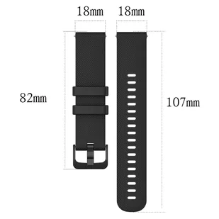Pasek uniwersalny Alogy Strap z klamrą na smartwatch zegarek 18mm czarny - Akcesoria do smartwatchy - miniaturka - grafika 5