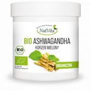 Suplementy naturalne - NatVita Ashwagandha BIO mielona 250g 5907377285861 - miniaturka - grafika 1