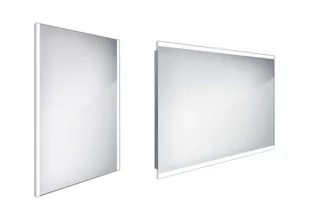 Nimco Lustra - Lustro z oświetleniem LED, 60x80 cm, kwadratowe, aluminiowe ZP 11002 - Lustra - miniaturka - grafika 1