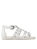 Buty dla dziewczynek - Geox Sandały J Sandal Karly Girl J3535D043BCC1000 S Biały - miniaturka - grafika 1