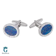 Spinki do mankietów i krawatów - Spinki do mankietów z Lapis Lazuli SD-0209 - miniaturka - grafika 1
